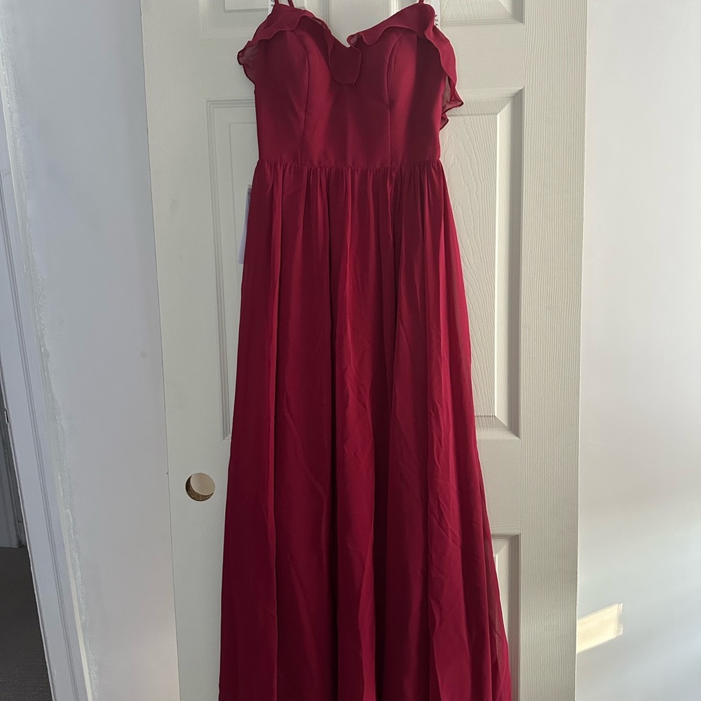 Azazie “Keily” Bridesmaid Dress, Burgundy, Size A4
